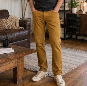 J.Crew Factory Men’s Size 30 Mustard Brown Jeans Straight Fit Cotton Pants